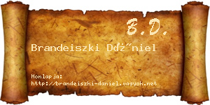 Brandeiszki Dániel névjegykártya